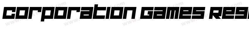 Corporation Games Regular字体转换
